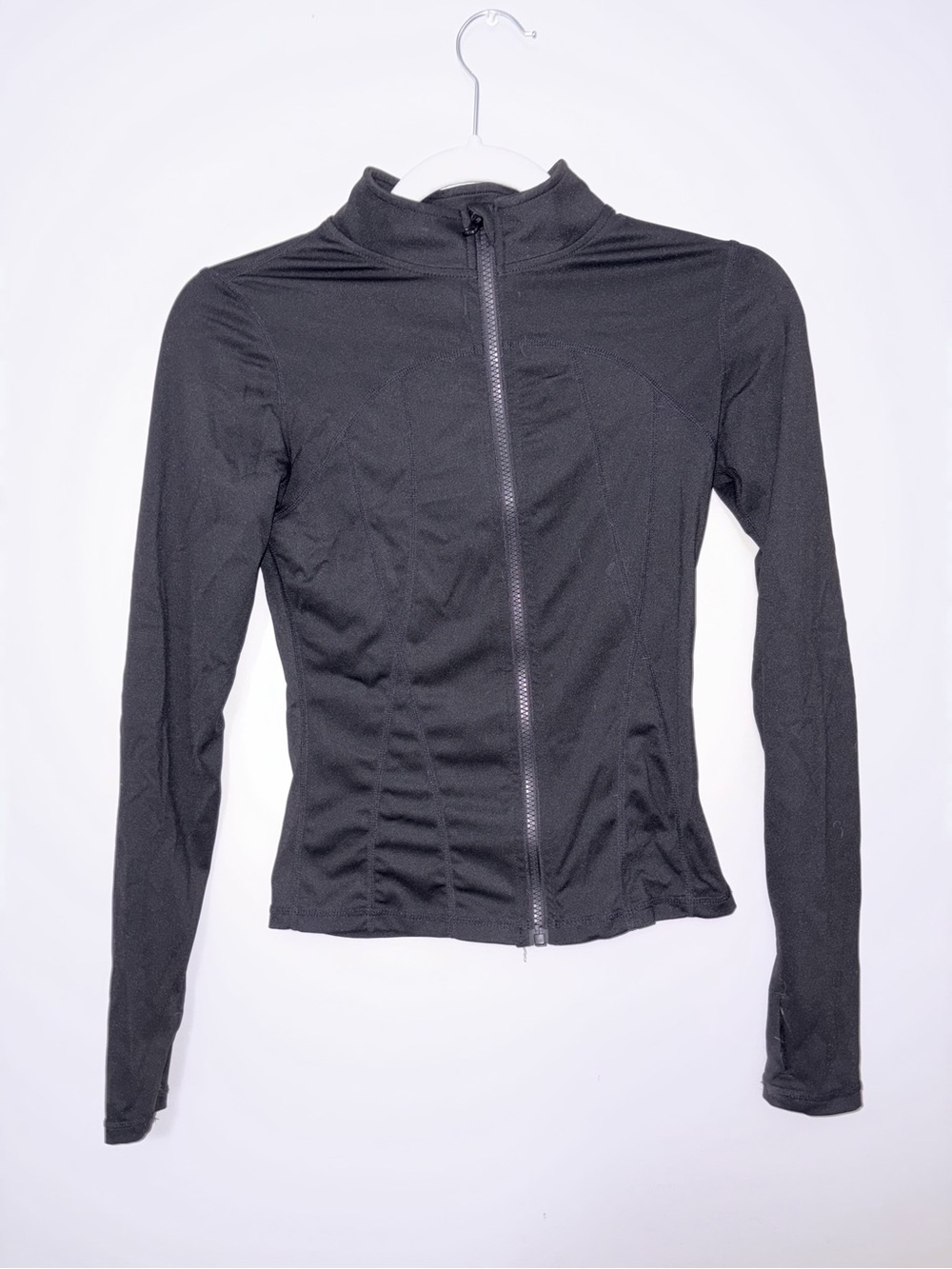 Black Zip-Front Performance Jacket for Women